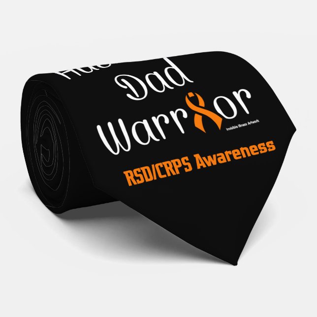 Husband Dad Warrior...RSD/CRPS Tie (Rolled)