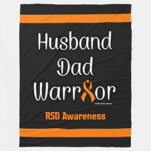 Husband Dad Warrior...RSD Fleece Blanket