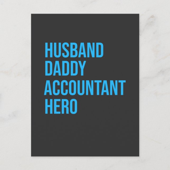 Husband Daddy Accountant Invitation Postcard (Front)