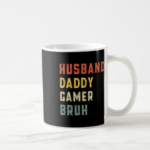 Husband Daddy Gamer Bruh Father's Day Funny Video Coffee Mug
