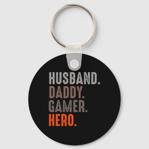 Husband Daddy Gamer Hero - Esport Lover - Video Ga Key Ring