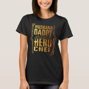 Husband Daddy Protector Hero Chef Tie Dye Golden F T-Shirt