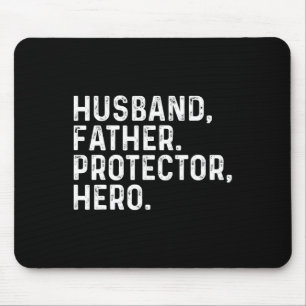 Husband Daddy Protector Hero Dad Fathers Day 2025  Mouse Pad