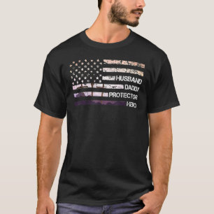 Husband Daddy Protector Hero Father's Day Dad Pap T-Shirt