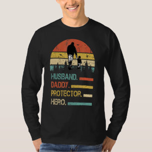 Husband Daddy Protector Hero Father's Day  For Dad T-Shirt