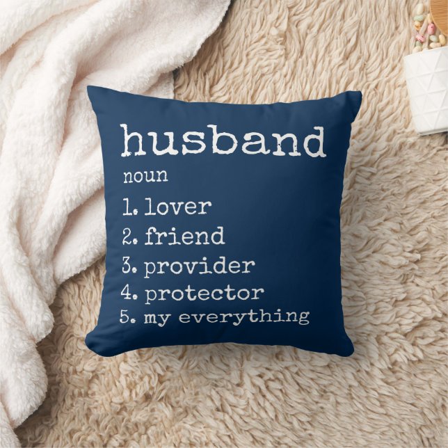 Husband Definition Anniversary Gift Pillow (Blanket)
