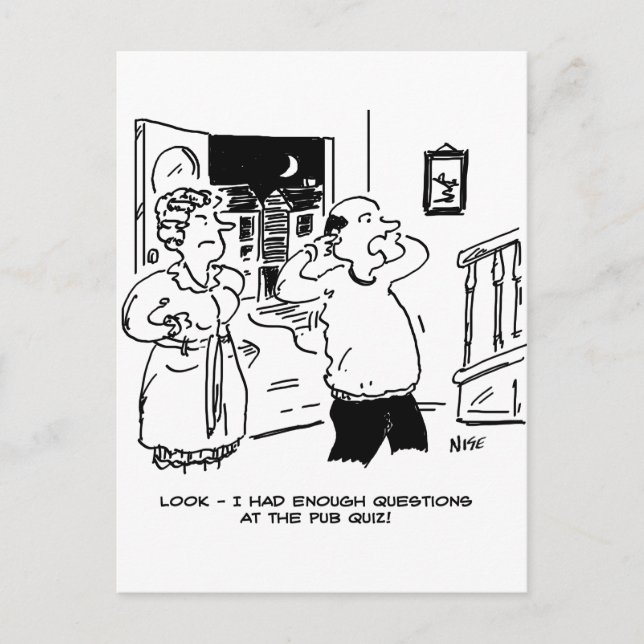Husband Doesn't Want Questioning Postcard (Front)