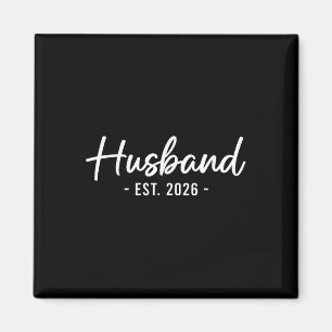 Husband Est 2026 Married Honeymoon Bride Mrs. His Magnet