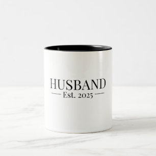 Husband Established 2025 Two-Tone Coffee Mug