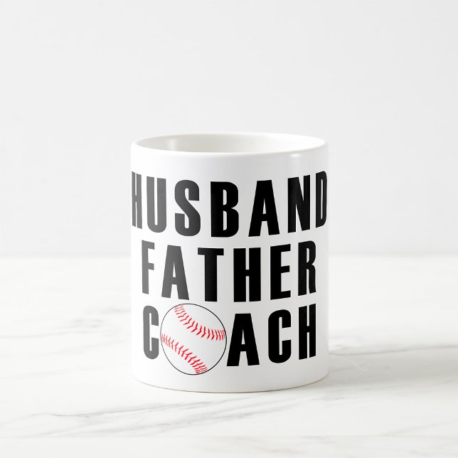Husband Father Coach Baseball Dad Quote Coffee Mug (Creator Uploaded)