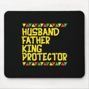 Husband Father King Protector Kente Black African Mouse Pad