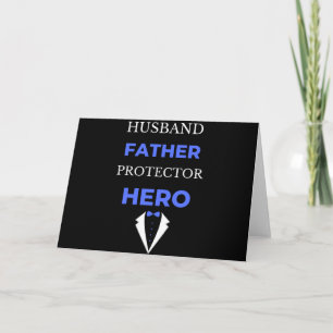 Husband Father Protector Hero Holiday Card