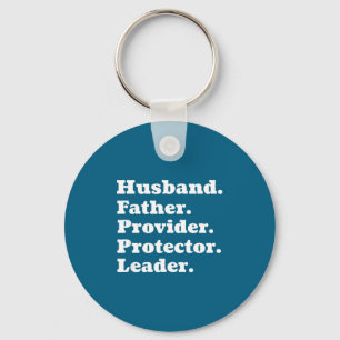 Husband Father Provider Protector Leader Artwork Key Ring
