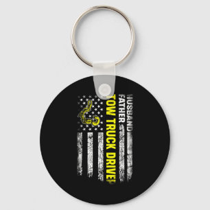 Husband Father Tow Truck Driver Artwork Key Ring