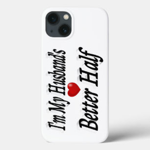 Husband funny quote black text iPhone 13 case
