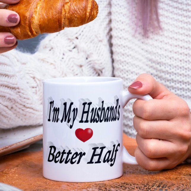 Husband funny quote black text coffee mug (Creator Uploaded)