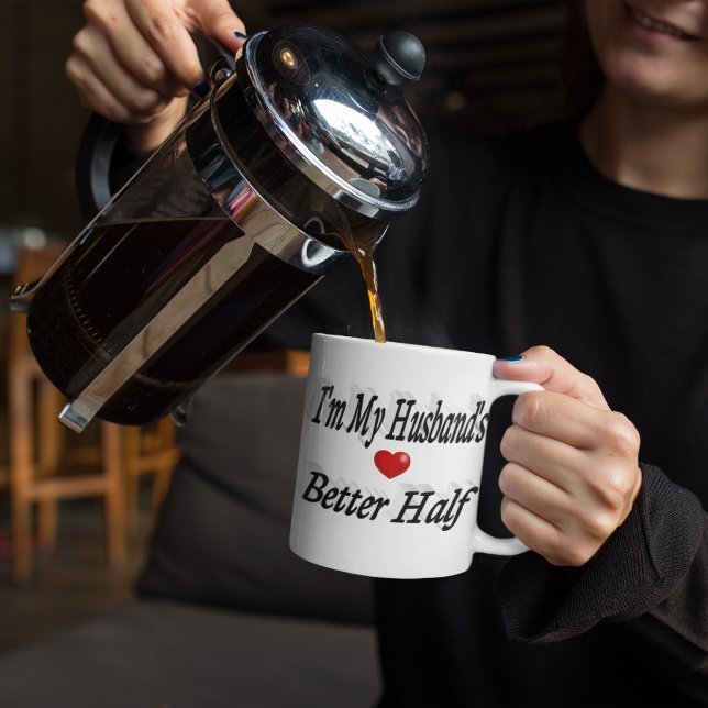 Husband funny quote black text large coffee mug (Creator Uploaded)