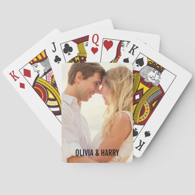 Husband Gift Custom Photo Playing Cards (Back)