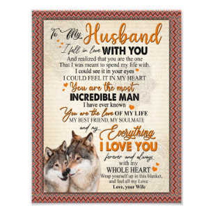 Husband Gift Letter To My Husband From Wife Photo Print