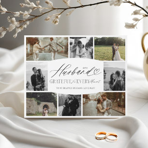 Husband Grateful for Every Moment Photo Collage Plaque