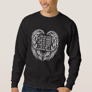 Husband Guardian Angel Widow Quote Widowed Wife Me Sweatshirt