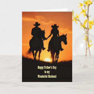 Husband Happy Fathers Day Country Western Card