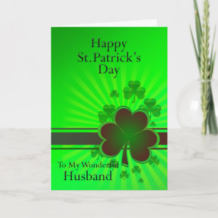 Husband, Happy St Patrick's day card