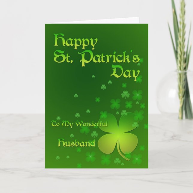 Husband, Happy St Patrick's day card (Front)