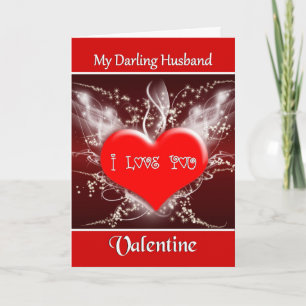 Husband / Happy Valentine's Day - Red Heart Holiday Card