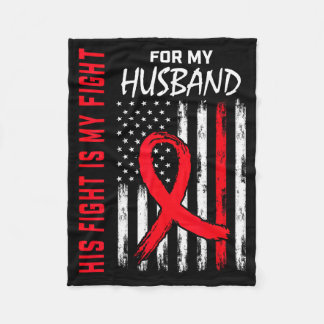 Husband Heart Disease Awareness Month Products Ame Fleece Blanket