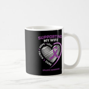 Husband I Wear Purple For My Wife Epilepsy Awarene Coffee Mug