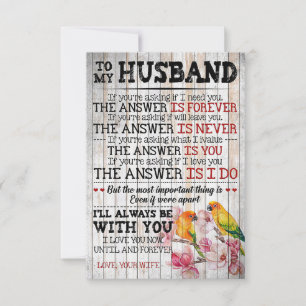 Husband I Will Always Be With Husband RSVP Card