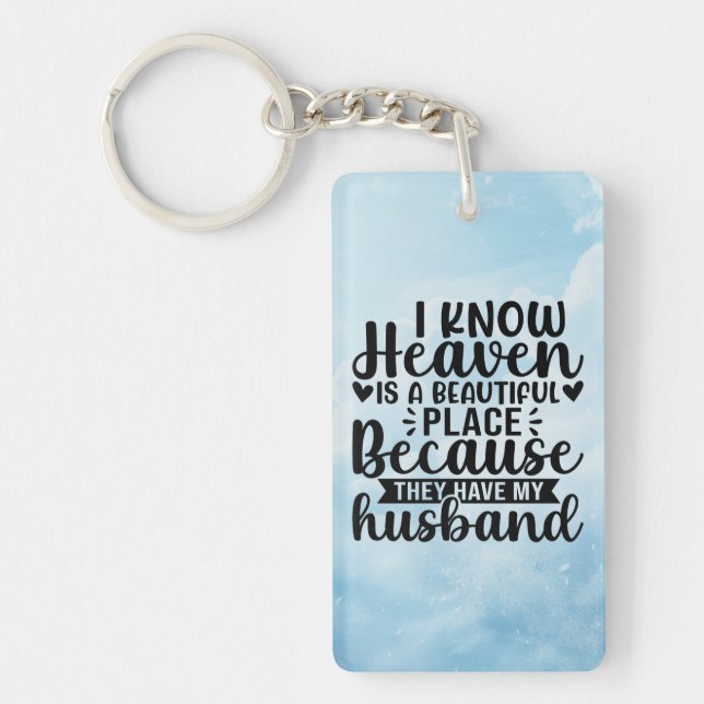 Husband In Heaven Keychain (Front)