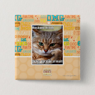 Husband Kitteh 15 Cm Square Badge