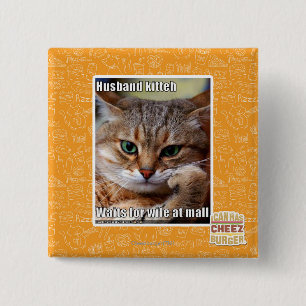 Husband Kitteh 15 Cm Square Badge