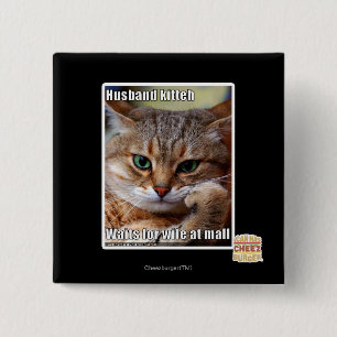 Husband Kitteh 15 Cm Square Badge
