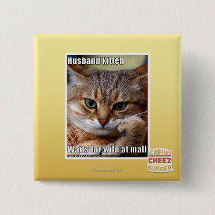 Husband Kitteh 15 Cm Square Badge