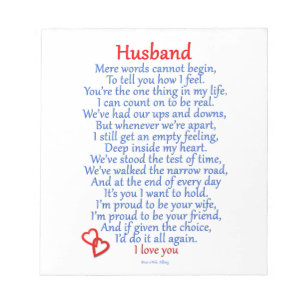 Husband Love Notepad