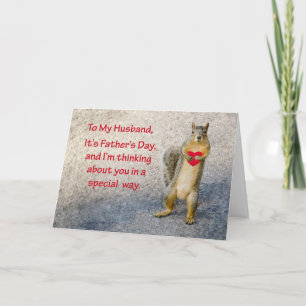 Husband Love on Father's Day Squirrel Card