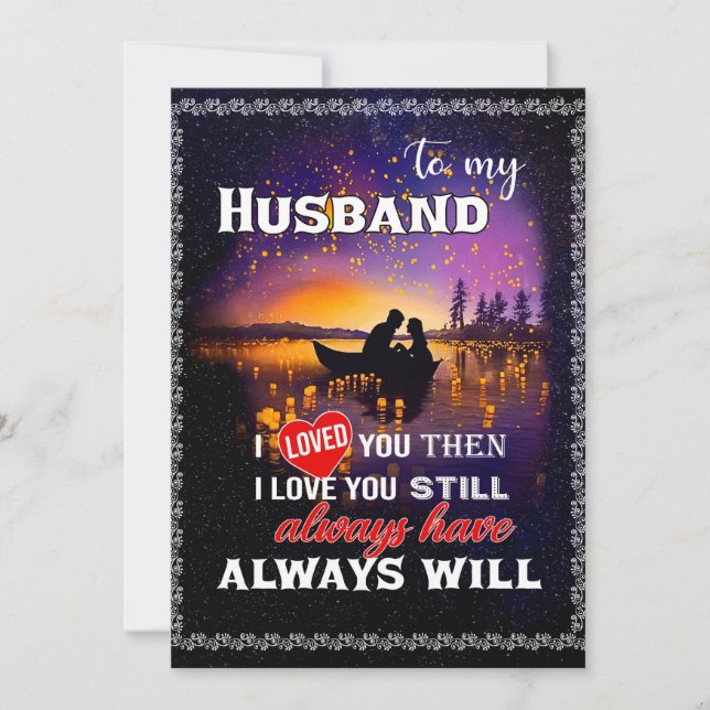 Husband Lovers | To My Husband I Loved You Holiday Card (Front)