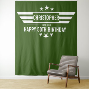 Husband man male birthday  Booth banner Tapestry