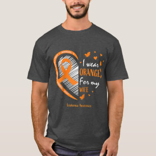 Husband Men I Wear Orange For My Wife Leukaemia Aw T-Shirt