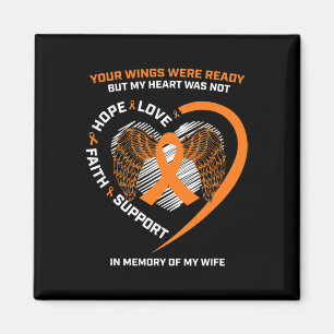 Husband Men In Memory Of My Wife Leukaemia Awarene Magnet