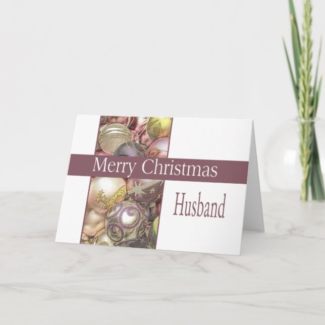 Husband Merry Christmas Holiday Card (Front)