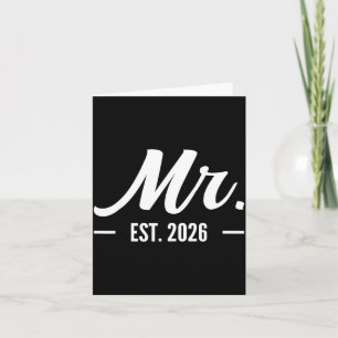 Husband Mr Est Married Wedding Artwork Card