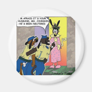 Husband Neutered Funny Dog Or Police Gifts & Tees Magnet