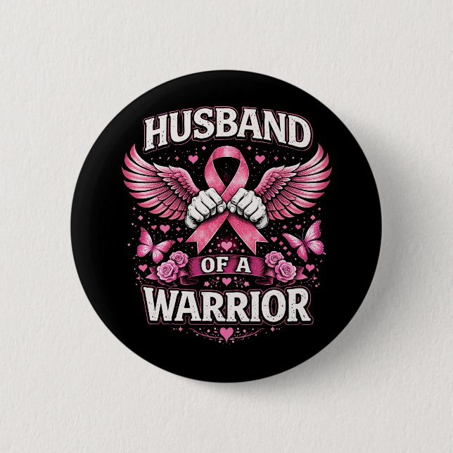Husband of a Warrior 6 Cm Round Badge (Front)