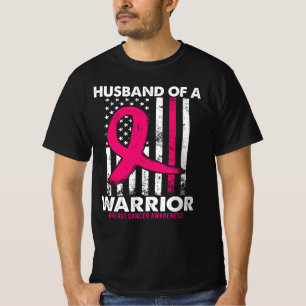 Husband of a Warrior American Flag T-Shirt