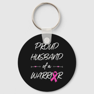 Husband Of A Warrior Breast Cancer Awareness Key Ring
