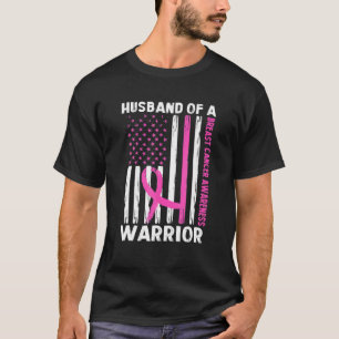 Husband Of A Warrior Breast Cancer Awareness Suppo T-Shirt